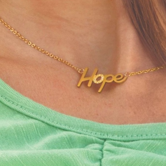 HOPE Gold-Toned Necklace NIB - Picture 6 of 6